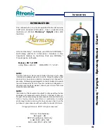 Preview for 4 page of Atronic Harmony Upright Operating Manual