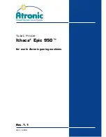 Atronic Ithaca Epic 950 User Manual preview