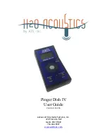 ATS H2O Acoustics Pinger Dish IV User Manual предпросмотр