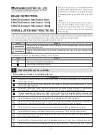 Atsumi Electric NR30TD Installation Instructions Manual preview