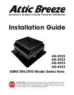 Preview for 1 page of Attic Breeze GEN3 SFA Series Installation Manual