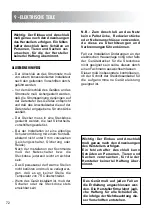 Preview for 72 page of Attila PRF 960 GAS Instructions For The Use