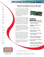 ATTO Technology ATTO Celerity FC-41XS Specification Sheet preview