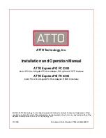 Preview for 1 page of ATTO Technology ATTO ExpressPCI FC 3300 Installation And Operation Manual