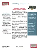 Preview for 1 page of ATTO Technology Celerity FC-41EL Specification Sheet