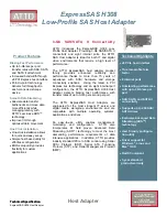 ATTO Technology ExpressSAS H308 Specification Sheet preview