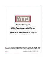 Предварительный просмотр 1 страницы ATTO Technology FastStream NDMP 4600 Installation And Operation Manual