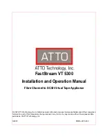 Предварительный просмотр 1 страницы ATTO Technology FastStream VT 5300 Installation And Operation Manual