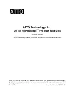 Preview for 1 page of ATTO Technology FibreBridge 2200D Software Manual