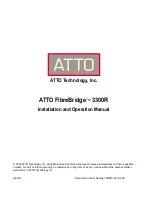 ATTO Technology FibreBridge 3300R Installation And Operation Manual preview