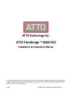 Preview for 1 page of ATTO Technology FibreBridge 4500C Installation And Operation Manual