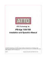 ATTO Technology iPBridge 1550 Installation And Operation Manual preview