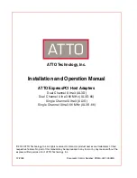 Preview for 1 page of ATTO Technology UL3D Installation And Operation Manual