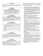 Preview for 2 page of Atwood hydro flame afs User'S Information Manual