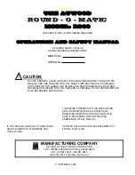 Atwood Round-O-Matic R-900 Operation And Safety Manual предпросмотр