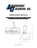 AU Skid Steer Blower Operator'S Manual preview