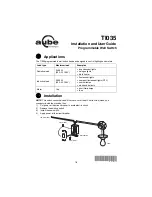 Предварительный просмотр 1 страницы Aube Technologies TI035 Installation And User Manual