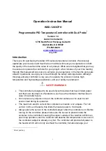 Preview for 1 page of Auber WSD-1203CPH Operation & Instruction Manual