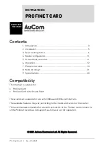 AuCom PROFINET CARD Instructions Manual preview