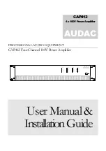 Preview for 1 page of AUDAC CAP412 User Manual & Installation Manual