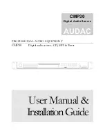 AUDAC CMP30 User Manual & Installation Manual предпросмотр