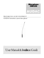 AUDAC CMX200 User Manual & Installation Manual preview