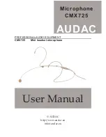 AUDAC CMX725 User Manual preview