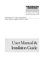 Preview for 1 page of AUDAC COM12 User Manual & Installation Manual