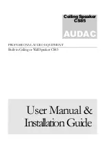 AUDAC CS Series User Manual & Installation Manual preview