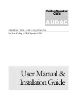 Предварительный просмотр 1 страницы AUDAC CS55 User Manual & Installation Manual