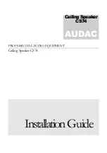 AUDAC CS74 Installation Manual preview