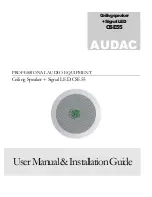 AUDAC CSE55 User Manual & Installation Manual preview