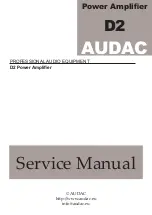 AUDAC D2 Service Manual предпросмотр