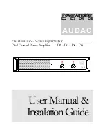 Предварительный просмотр 1 страницы AUDAC D2 User Manual & Installation Manual