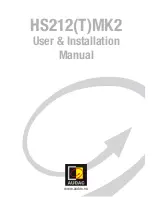 AUDAC HS212MK2 User & Installation Manual preview