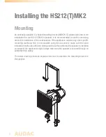 Preview for 6 page of AUDAC HS212MK2 User & Installation Manual