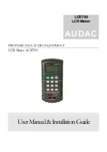 Preview for 1 page of AUDAC LCR700 User Manual & Installation Manual