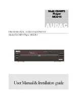 Предварительный просмотр 1 страницы AUDAC MCD15 User Manual & Installation Manual