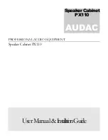 Preview for 1 page of AUDAC PX110 User Manual And Installation Manual