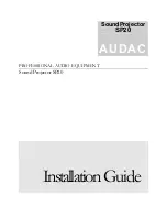 AUDAC SP20 Installation Manual preview