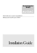 Preview for 1 page of AUDAC SP202 Installation Manual