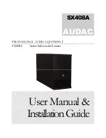 Preview for 1 page of AUDAC SX408A User Manual & Installation Manual