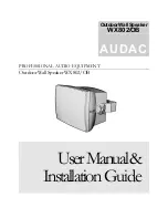 Preview for 1 page of AUDAC WX802/OB User Manual & Installation Manual