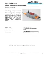 Audacy ESC1000 Product Manual preview