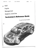 Предварительный просмотр 1 страницы Audi 1.8T Technician Reference Manual