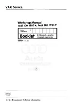 Preview for 1 page of Audi 100 1983 Workshop Manual