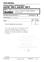 Preview for 87 page of Audi 100 1983 Workshop Manual