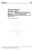 Preview for 289 page of Audi 100 1983 Workshop Manual