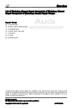 Preview for 2 page of Audi 2003 A8 Workshop Manual