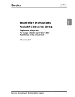 Audi 2008 A5 Installation Instructions Manual preview